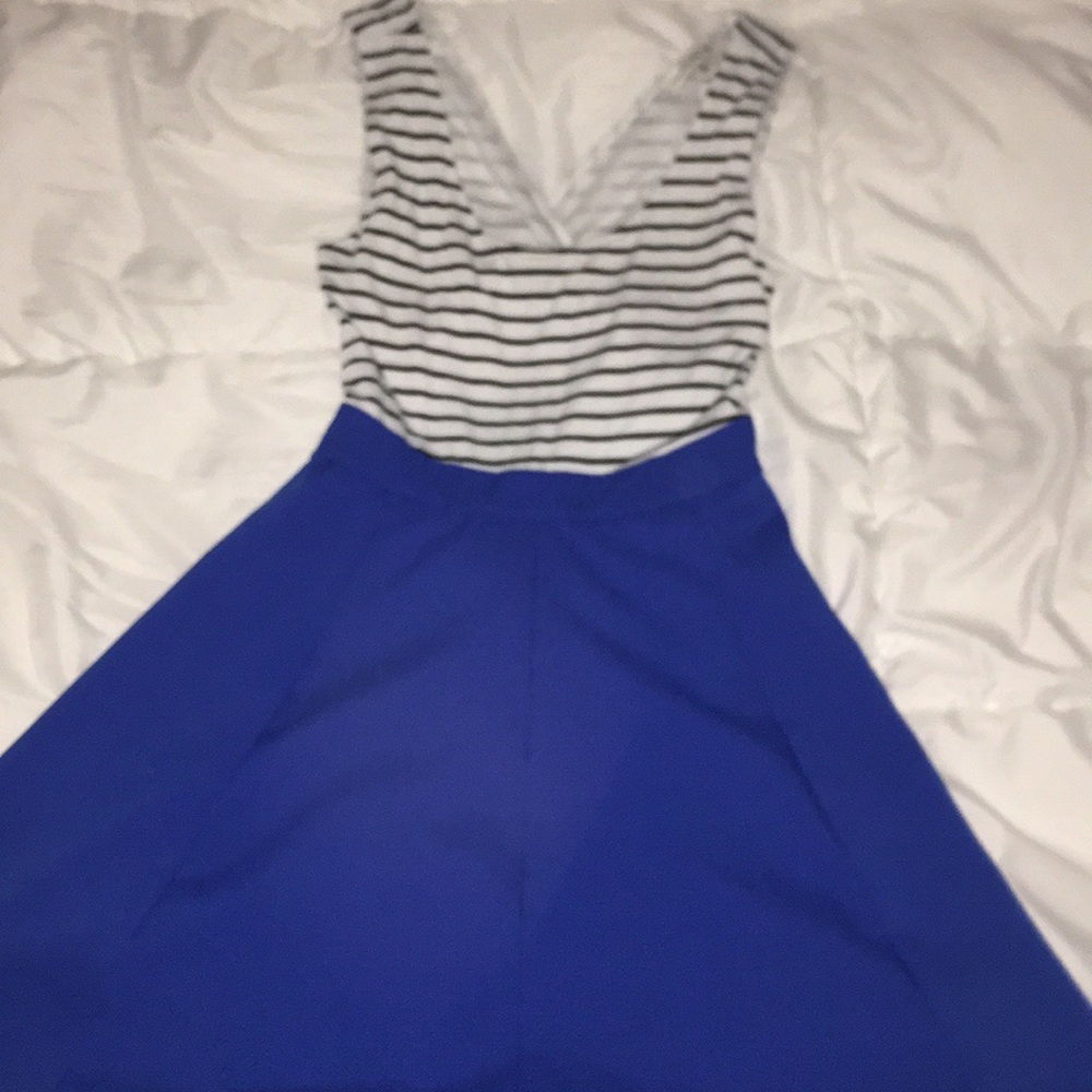 CUTE BLUE N STRIPED DRESS